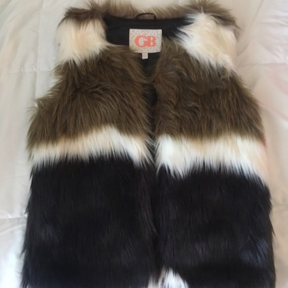 Gianni Bini multicolored faux fur vest
